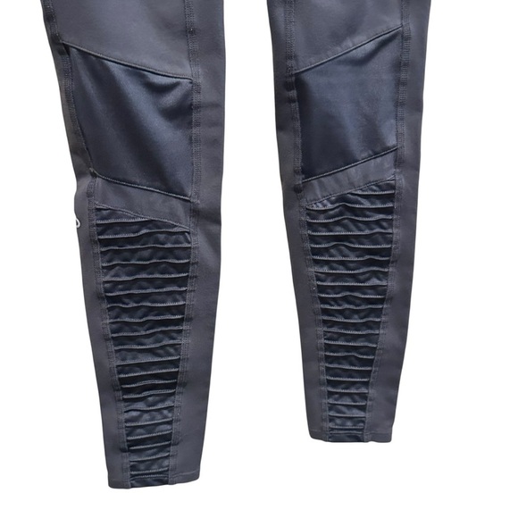 ALO Yoga Leggings Women's XS Gray Performance High Waist Moto Athleisure Active - Picture 6 of 10